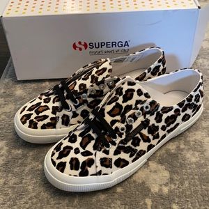 Superga cheetah leopard print gym shoes - NEW